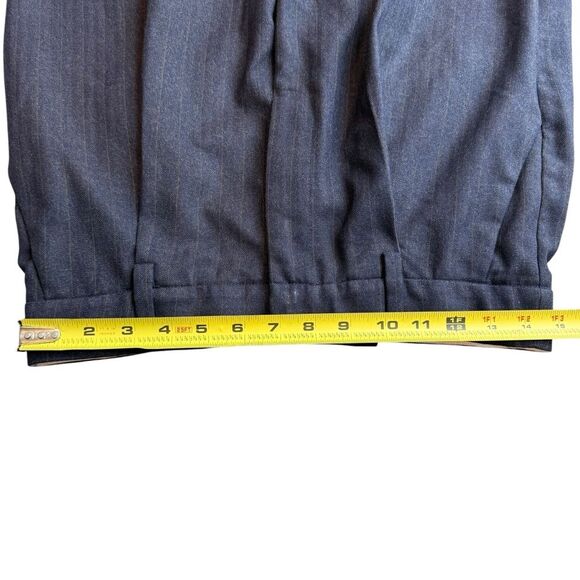 Reformation Size 6 Wide Leg Trouser Pants Charcoal Black Pinstripe Academia Work - Picture 8 of 9